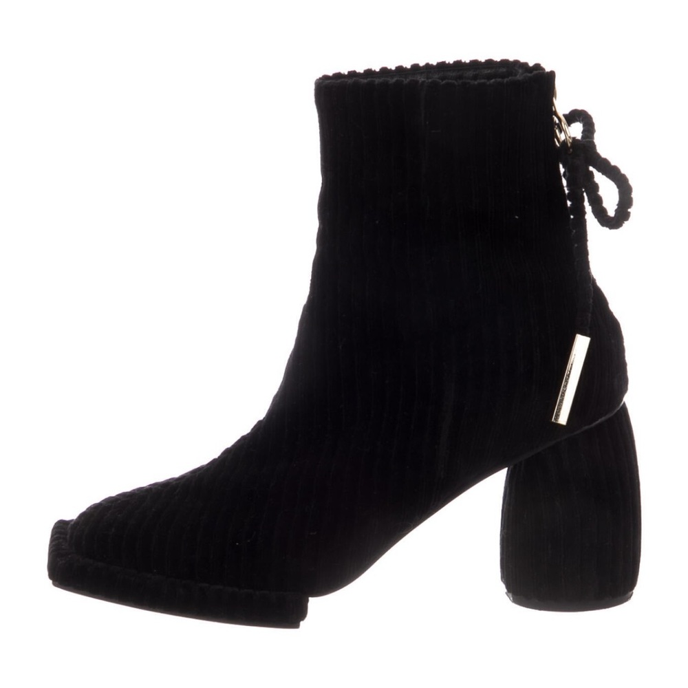 Reike Nen Black Block Heel Zip Up Ankle Boots